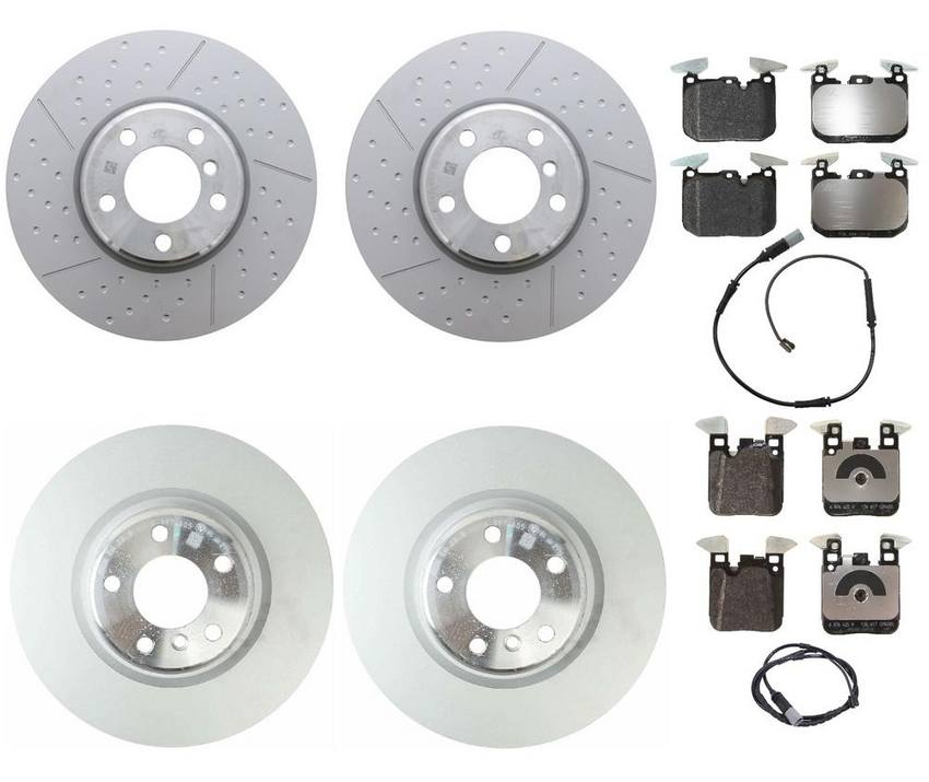 BMW Brake Kit - Pads and Rotors Front &  Rear (340mm/345mm)